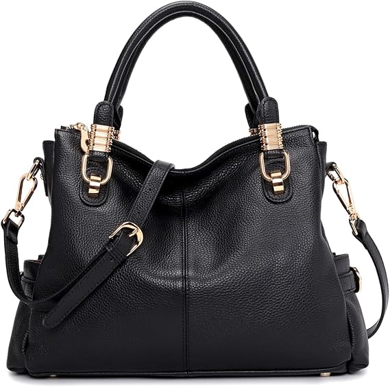 Pebbled Leather Satchel Tote