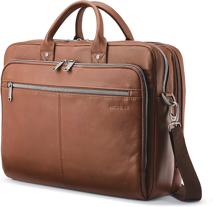 Classic Leather Toploader Briefcase