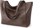 Soft Leather Zip Tote Bag