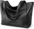 Soft Leather Zip Tote Bag