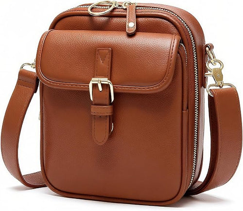 Vegan Leather Anti-Theft Crossbody Bag