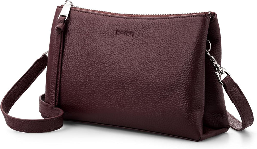 Genuine Leather RFID Crossbody Bag