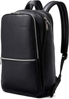 Slim Leather Laptop Backpack - 14 Inch