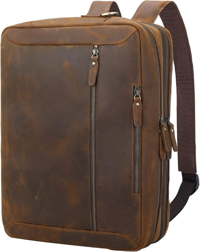Convertible Leather Briefcase Backpack